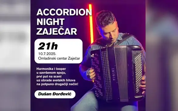 Accordion Night – Nešto što do sada niste videli! - Omladinski centar, četvrtak
