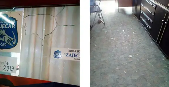 Dveri: Razbijeno staklo na kancelariji u Zaječaru, treći slučaj nasilja u nekoliko dana