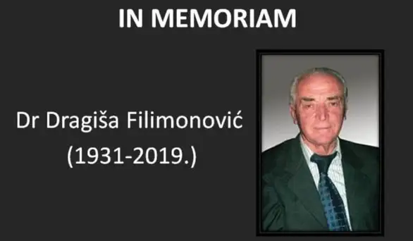 In memoriam: Preminuo Dr Dragiša Filimonović