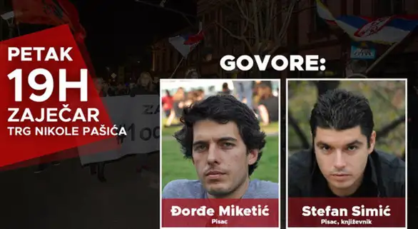 Deseti protest "1 od 5 miliona" 22. marta od 19 sati u Zaječaru