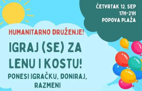 Humanitarni program “Igraj (se) za Lenu i Kostu” na Popovoj plaži