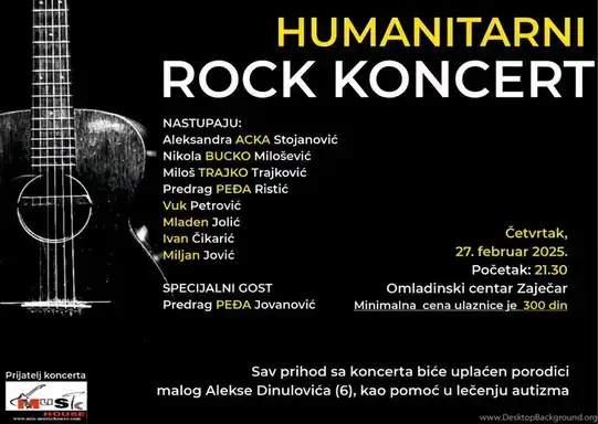 HUMANITARNI ROCK KONCERT - zaječarski muzičari za Akija