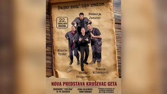 Predstava Kruševac Geta „Samo nek’ ide redom“ uskoro u Boru