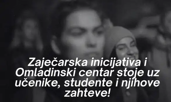 Omladinski centar i Zaječarska inicijativa se solidarišu sa studentima i učenicima: Glas mladih mora da se čuje!