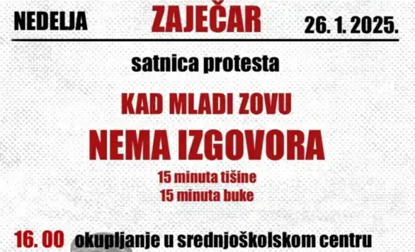 Protest ZAjedno" u nedelju: Biće pročitani studentski zahtevi, obratiće se profesori, nastupiće hor "Lavirint", a zatim šetnja