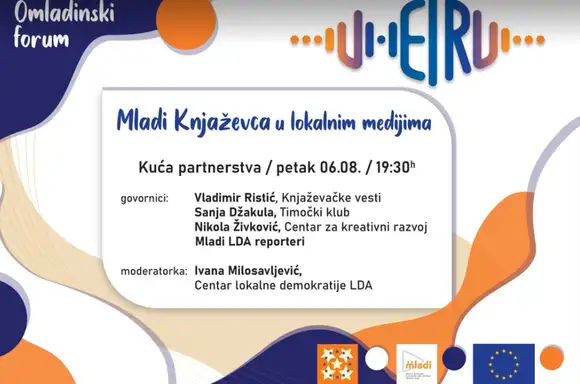 Poziv: Omladinski forum "Mladi Knjaževca u lokalnim medijima"