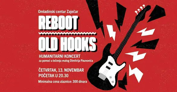 Omladinski centar: U četvrtak, 13. novembra OLD HOOKS iz Zaječara i prijatelji iz Bora REBOOT