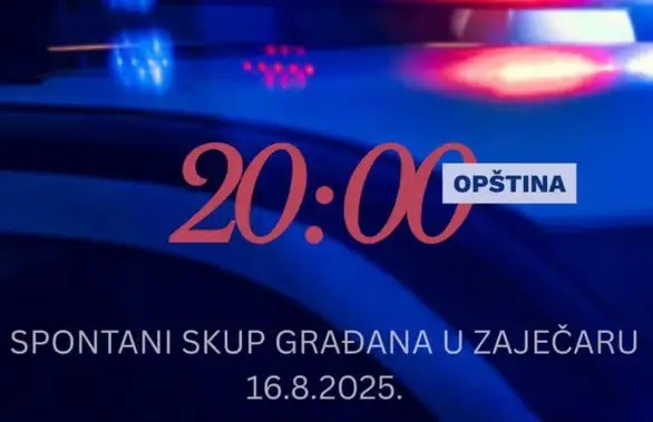 Spontani skup građana večeras u 20 sati ispred GU Zaječar