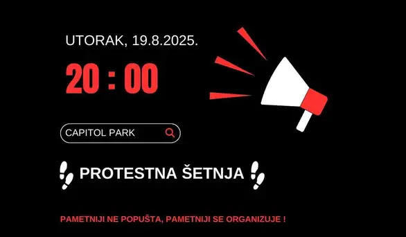 Novi protestni skup u Zaječaru: Utorak 19. avgust, 20 sati Capitol park
