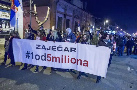 "1 od 5 miliona": Građanski protest u Zaječaru nastavlja se i ovog petka