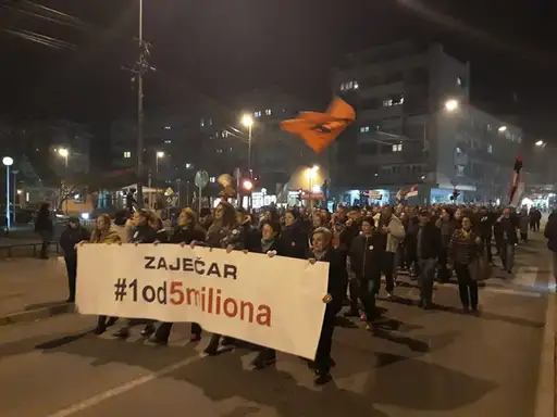 Sedmo protestno okupljanje u Zaječaru: "Strah je veliki u Srbiji"