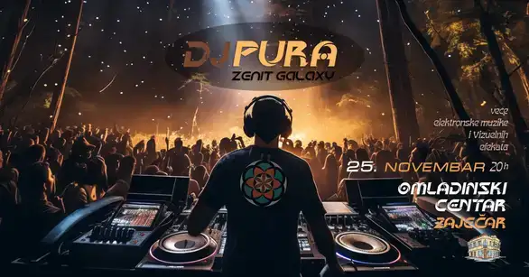 DJ Pura u Omladinskom centru u subotu 25. novembra