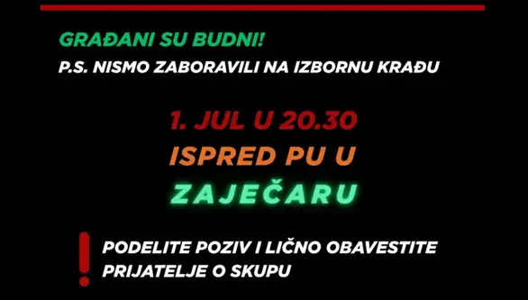 "Iznad naših kuća još uvek lete dronovi": Večeras novi protest ispred PU Zaječar u 20.30 sati
