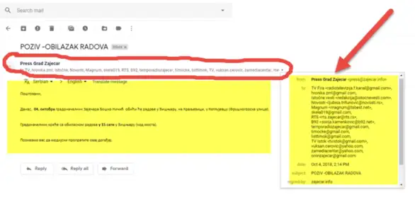 Da li PRESS služba  GRADA ZAJEČARA deli novinare na PODOBNE i NEPODOBNE!?