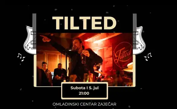 TILTED cover band iz Beograda u letnjoj bašti Omladinskog centra Zaječar