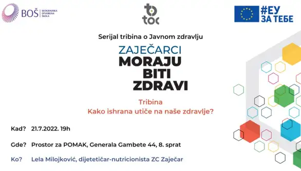 „Zaječarci moraju biti zdravi“: Treća tribina „Kako ishrana utiče na naše zdravlje?“