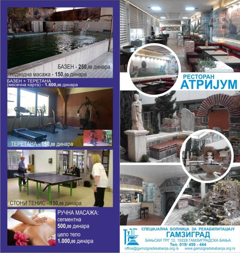 Gamzigradska banja Restoran Atrium Gamzigradska banja
